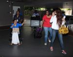 Tanuja, Tanisha Mukherjee snapped at the international airport in Mumbai on 4th July 2015